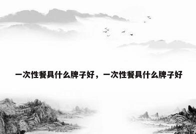 一次性餐具什么牌子好，一次性餐具什么牌子好