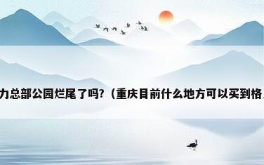 重庆两江格力总部公园烂尾了吗?（重庆目前什么地方可以买到格力窗式空调）