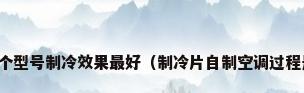 制冷片哪个型号制冷效果最好（制冷片自制空调过程是怎样的）