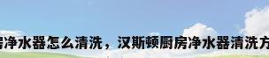 厨房净水器怎么清洗，汉斯顿厨房净水器清洗方法？