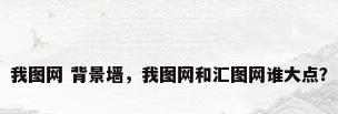 我图网 背景墙，我图网和汇图网谁大点？