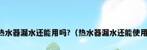 电热水器漏水还能用吗?（热水器漏水还能使用吗）