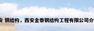 西安 钢结构，西安金泰钢结构工程有限公司介绍？