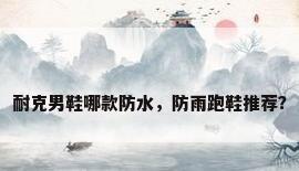 耐克男鞋哪款防水，防雨跑鞋推荐？