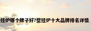 壁挂炉哪个牌子好?壁挂炉十大品牌排名详情（）