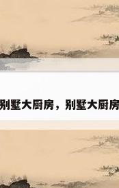 别墅大厨房，别墅大厨房