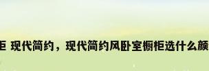 橱柜 现代简约，现代简约风卧室橱柜选什么颜色？