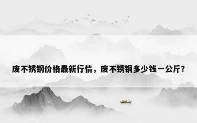 废不锈钢价格最新行情，废不锈钢多少钱一公斤？