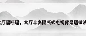 大厅隔断墙，大厅半高隔断式电视背景墙做法？