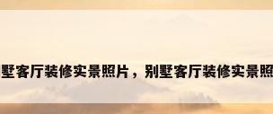 别墅客厅装修实景照片，别墅客厅装修实景照片