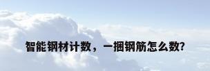 智能钢材计数，一捆钢筋怎么数？