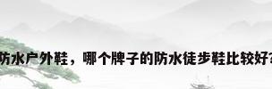 防水户外鞋，哪个牌子的防水徒步鞋比较好？
