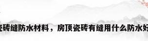 瓷砖缝防水材料，房顶瓷砖有缝用什么防水好？