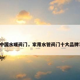 中国水暖阀门，家用水管阀门十大品牌？