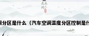 空调分区是什么（汽车空调温度分区控制是什么）