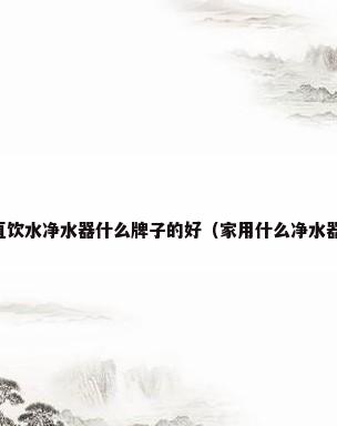 家用直饮水净水器什么牌子的好（家用什么净水器最好）