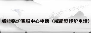 威能锅炉客服中心电话（威能壁挂炉电话）