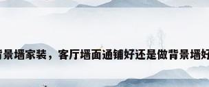 背景墙家装，客厅墙面通铺好还是做背景墙好？