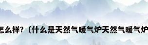 天然气取暖炉怎么样?（什么是天然气暖气炉天然气暖气炉使用注意事项）
