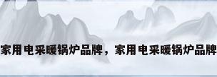 家用电采暖锅炉品牌，家用电采暖锅炉品牌