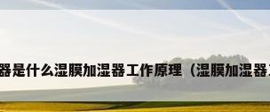 湿膜加湿器是什么湿膜加湿器工作原理（湿膜加湿器工作原理）