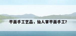 平面手工艺品，仙人掌平面手工？