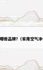 室内空气净化器有哪些品牌?（家用空气净化器哪个牌子好用）