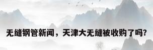 无缝钢管新闻，天津大无缝被收购了吗？