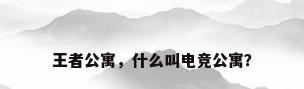王者公寓，什么叫电竞公寓？