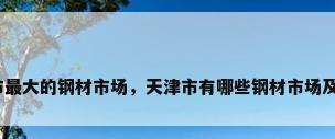 天津市最大的钢材市场，天津市有哪些钢材市场及地址？