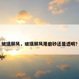 玻璃屏风，玻璃屏风用磨砂还是透明？