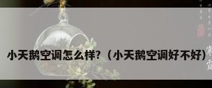 小天鹅空调怎么样?（小天鹅空调好不好）