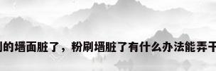 粉刷的墙面脏了，粉刷墙脏了有什么办法能弄干净？