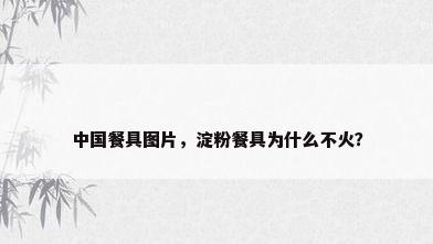 中国餐具图片，淀粉餐具为什么不火？