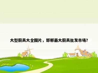 大型厨具大全图片，邯郸最大厨具批发市场？