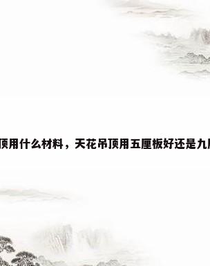 楼房吊顶用什么材料，天花吊顶用五厘板好还是九厘板好？
