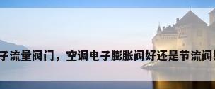 电子流量阀门，空调电子膨胀阀好还是节流阀好？