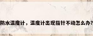 防水温度计，温度计出现指针不动怎么办？