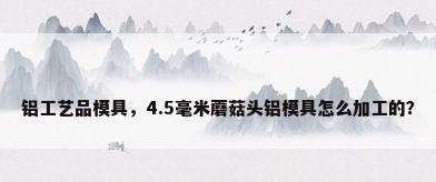 铝工艺品模具，4.5毫米蘑菇头铝模具怎么加工的？