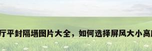 客厅平封隔墙图片大全，如何选择屏风大小高度？