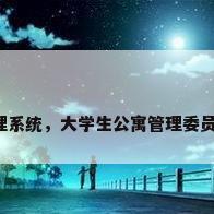 学生公寓管理系统，大学生公寓管理委员会主任职责？