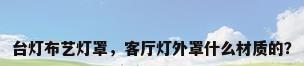 台灯布艺灯罩，客厅灯外罩什么材质的？