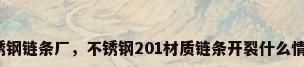 不锈钢链条厂，不锈钢201材质链条开裂什么情况？
