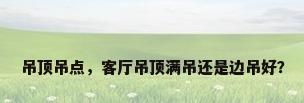 吊顶吊点，客厅吊顶满吊还是边吊好？