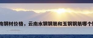云南钢材价格，云南水钢钢筋和玉钢钢筋哪个好？
