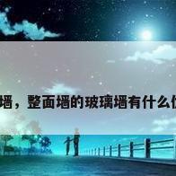 玻璃加墙，整面墙的玻璃墙有什么优缺点？