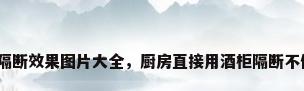 厨房酒柜隔断效果图片大全，厨房直接用酒柜隔断不做门好吗？
