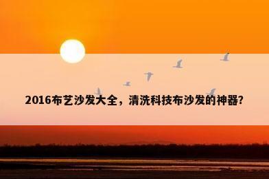 2016布艺沙发大全，清洗科技布沙发的神器？