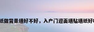 墙纸做背景墙好不好，入户门迎面墙贴墙纸好吗？