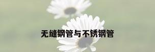 无缝钢管与不锈钢管